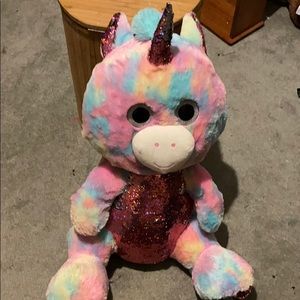 A stuffed unicorn